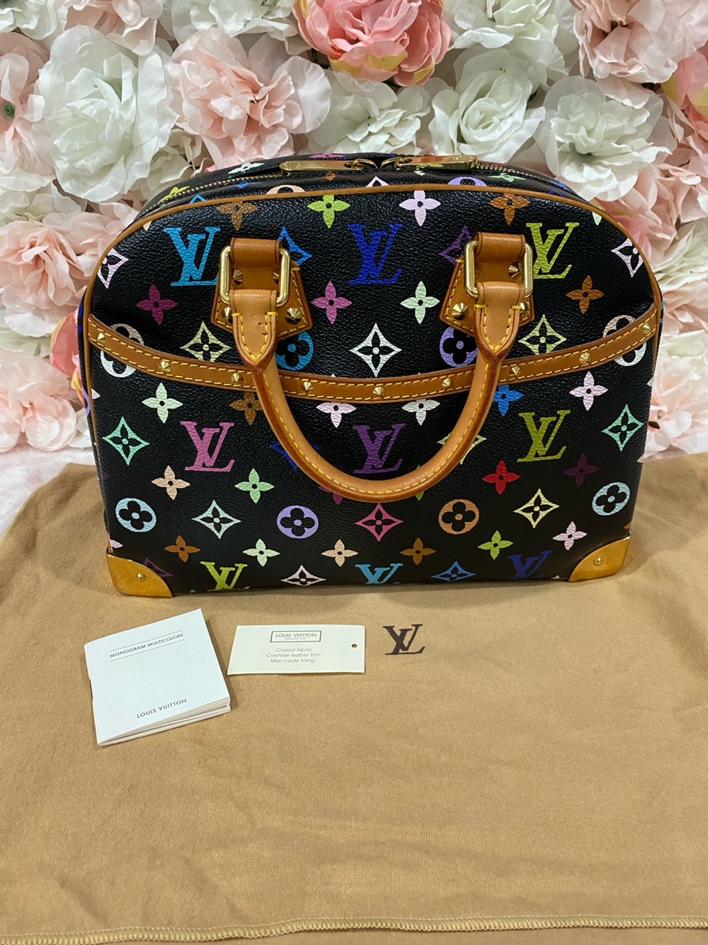 Louis Vuitton x Takashi Murakami Monogram Multicolore Trouville Bag